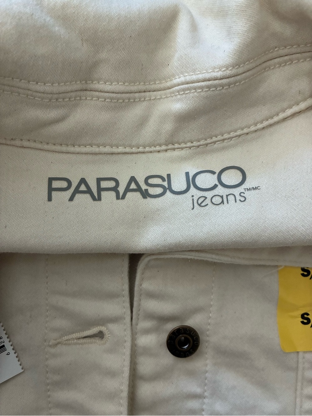 Cream white denim jacket - Picture 5 of 8
